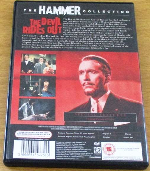 CULT FILM: The Devil Rides Out DVD [DVD BOX 4] Christopher Lee
