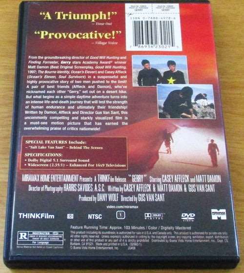 CULT FILM: Gerry DVD [DVD BOX 5] Matt Damon