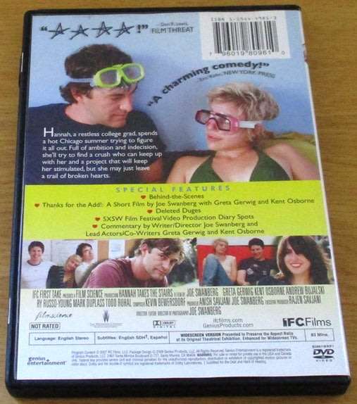 CULT FILM: Hannah Take the Stairs DVD [DVD BOX 5]