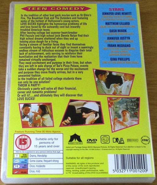 CULT FILM: Love Sucks! DVD [DVD BOX 6] Jennifer Love Hewitti