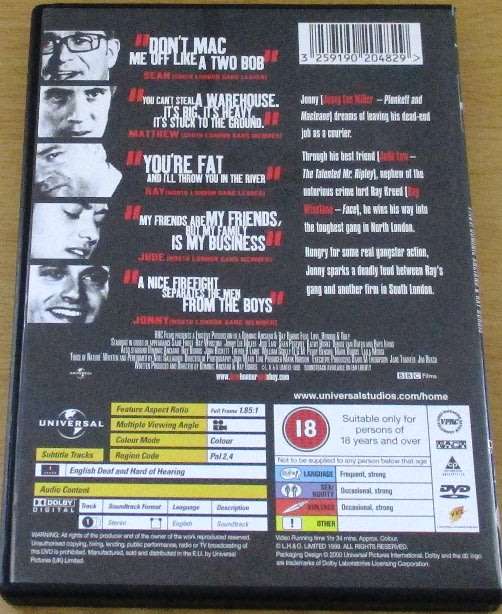 CULT FILM: Love Honour and Obey [DVD BOX 6] Jude Law