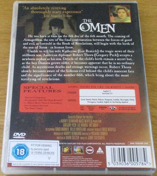 CULT FILM: The Omen 25th Anniversary Edition DVD [DVD BOX 7]