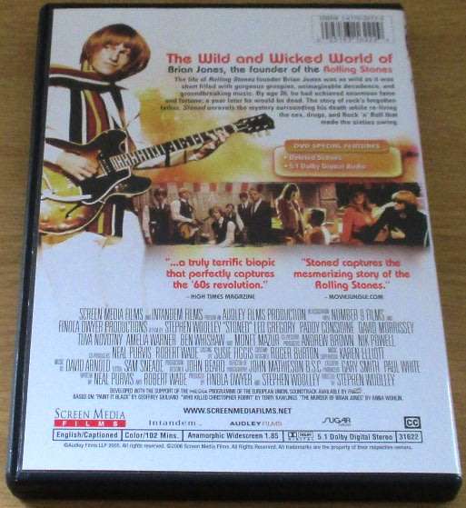 CULT FILM: Stoned The Original Rolling Stone Unrated DVD [DVD BOX 8] Story of Brian Jones