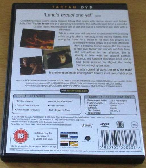 CULT FILM: The Tit and the Moon DVD [DVD BOX 8] SPANISH with English Subtitles