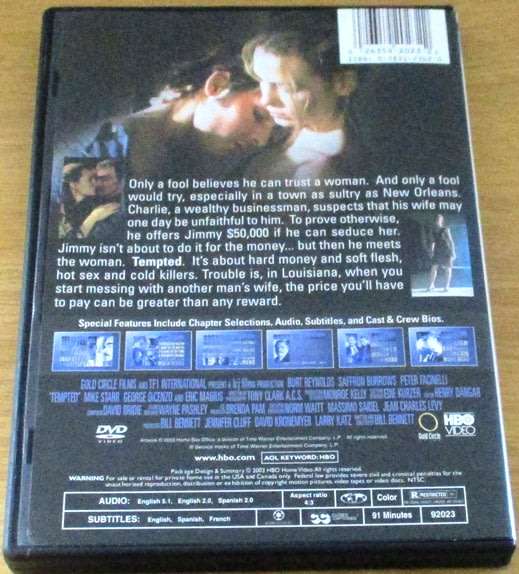 CULT FILM: Tempted DVD [DVD BOX 8] Burt Reynolds