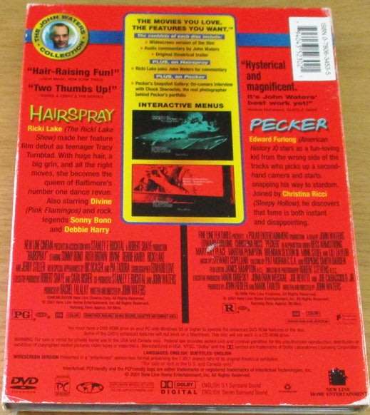CULT FILM: Hairspray + Pecker DVD [DVD BOX 9] The John Waters Collection