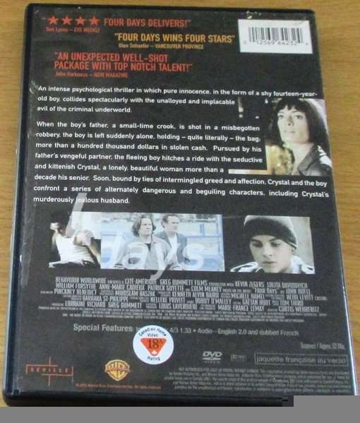 CULT FILM: 4 Days [DVD BOX 9] Psychological Thriller