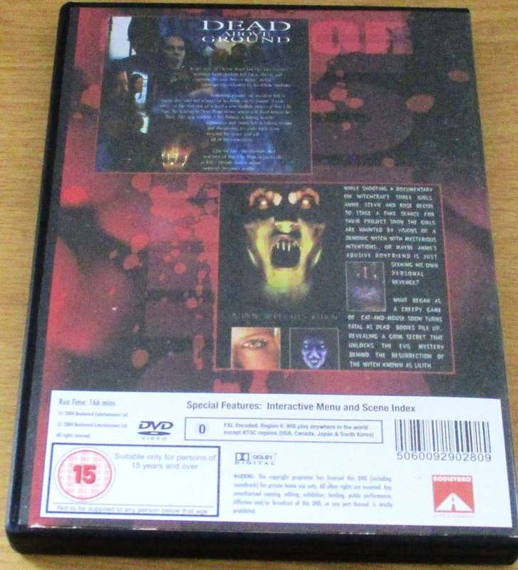 HORROR PACK 2 x FILMS: Dead Above Ground / Demon Fire DVD [DVD BOX 2]
