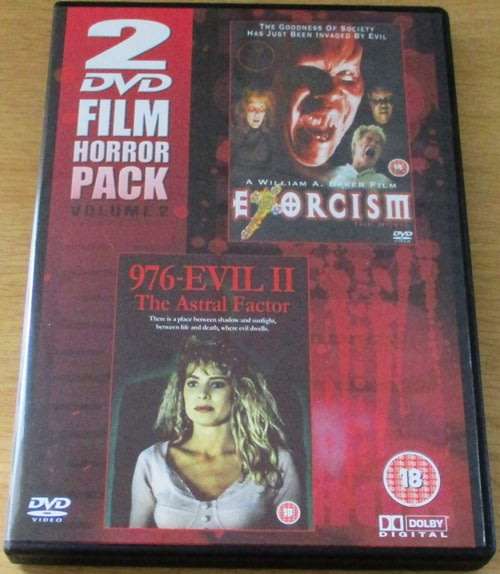 HORROR PACK 2 x FILMS: Exorcism / 976-Evil II The Astral Factor DVD [DVD BOX 2]