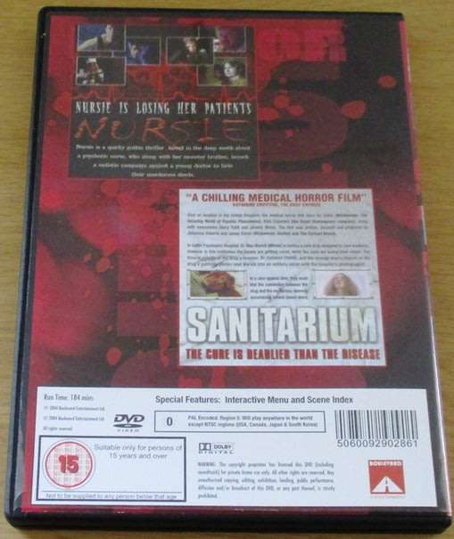HORROR PACK 2 x FILMS: Nursie / Sanitarium DVD [DVD BOX 2]