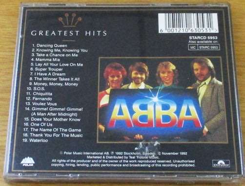 ABBA Gold Greatest Hits CD [Shelf G x 26]