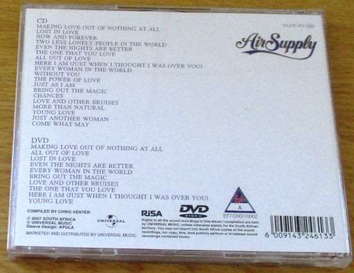 AIR SUPPLY The Ultimate Collection CD+DVD [Shelf G x 26]