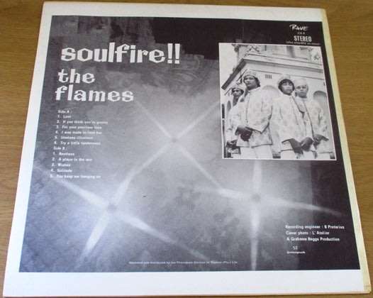 THE FLAMES Soulfire!! South African Pressing VINYL RECORD