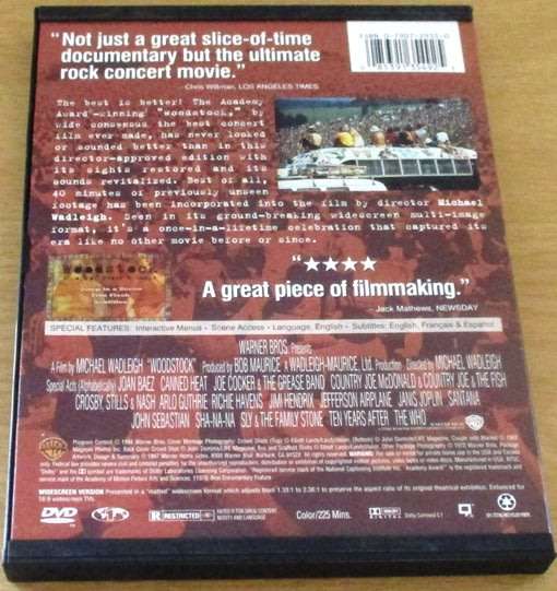 WOODSTOCK 3 Days of Peace & Music The Director's Cut DVD