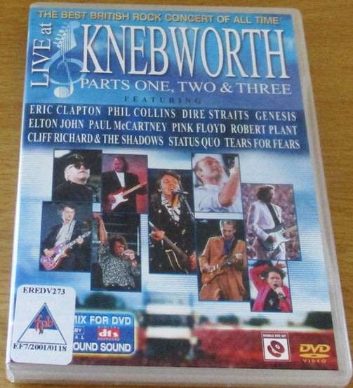 Live at KNEBWIRTH Parts 1, 2 + 3 Tears for Fears Eric Clapton Dire Straits Pink Floyd Status Quo DVD