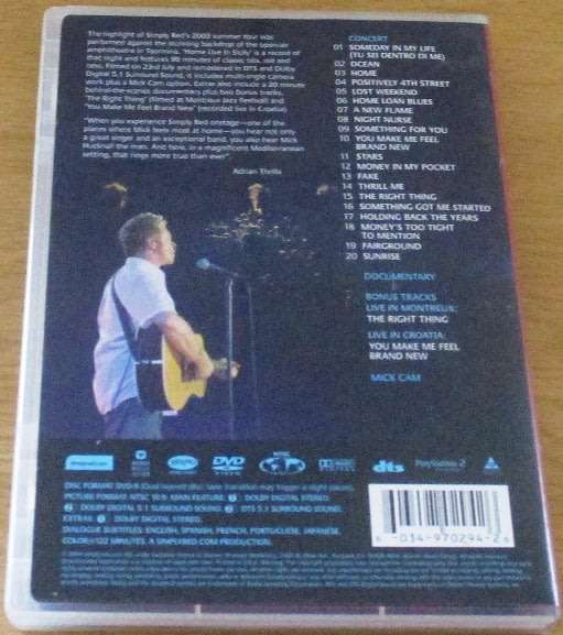 SIMPLY RED Home Live in Sicily DVD