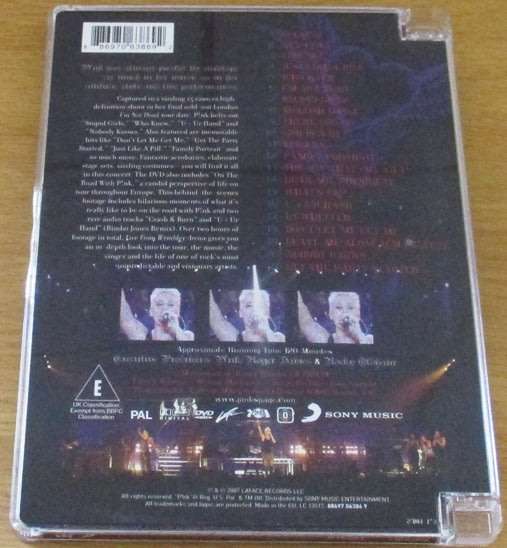 PINK P!nk Live from Wembley Arena DVD