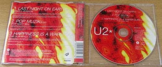 U2 Last Night On Earth South African Issue CD Single MAXCD 049