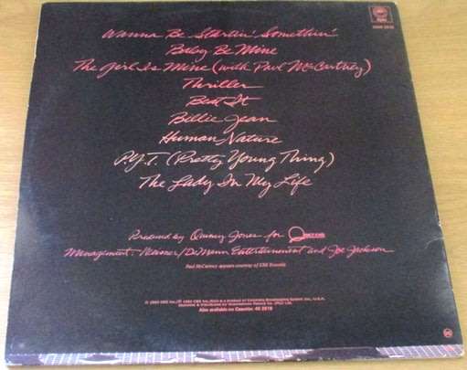 MICHAEL JACKSON Thriller LP VINYL RECORD