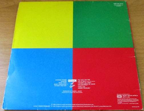QUEEN Hot Space 1982 South African Pressing LP VINYL RECORD