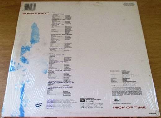 BONNIE RAITT Nick of Time 1989 South African Pressing LP VINYL RECORD