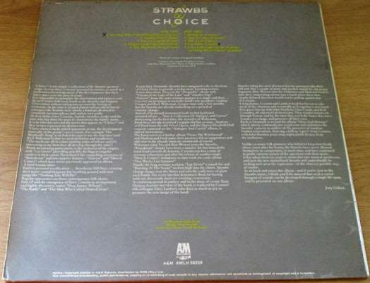 STRAWBS Strawbs By Choice 1974 South African Pressing LP VINYL RECORD