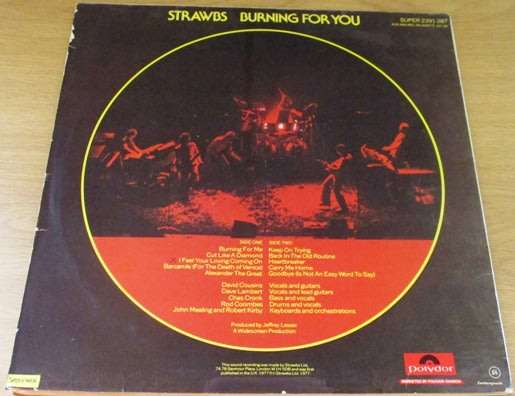 STRAWBS Burning For You South African Pressing LP VINYL RECORD