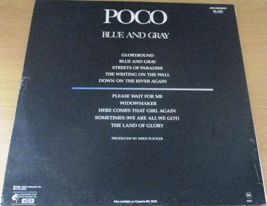 POCO Blue and Gray 1981 South African Pressing LP VINYL RECORD