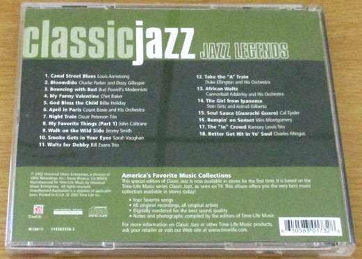 CLASSIC JAZZ Jazz Legends CD  [SHELF V BOX 4]