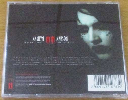 MARILYN MANSON Lest We Forget The Best Of CD [Shelf G x 27]