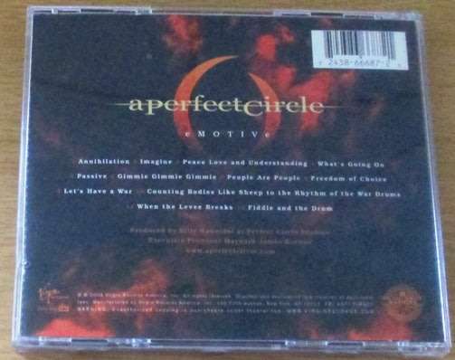 A PERFECT CIRCLE Emotive with lenticular insert CD [Shelf G x 27]