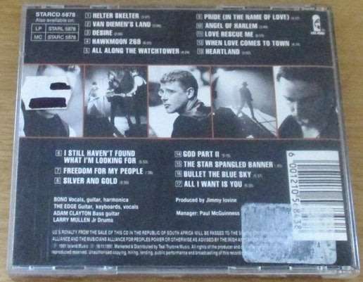 U2 Rattle and Hum CD [Shelf G x 27]