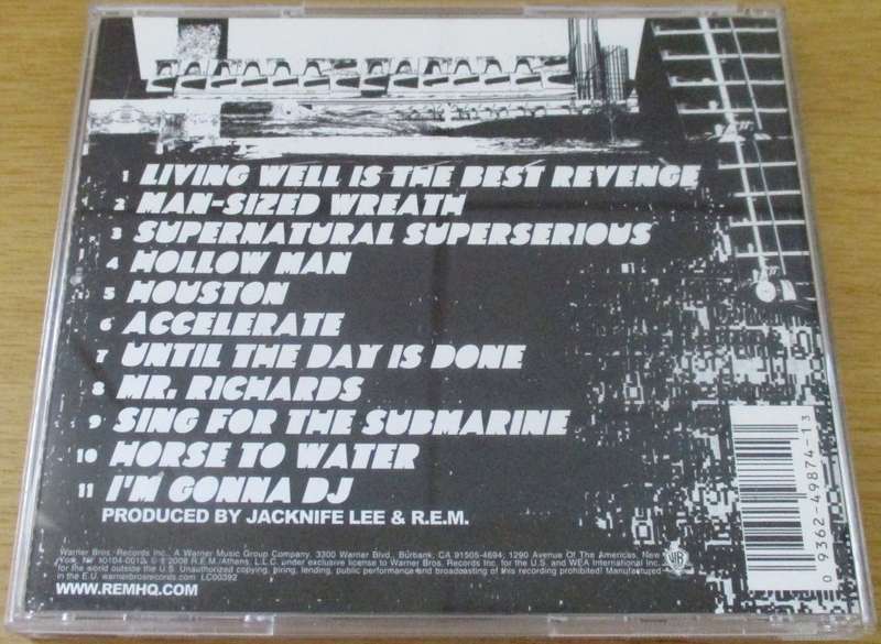 R.E.M. Accelerate USA IMPORT CD