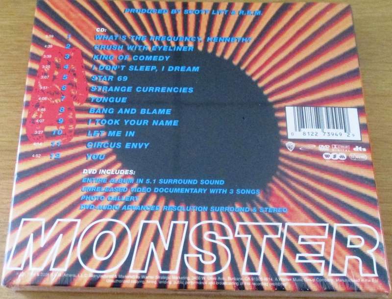 R.E.M. – Monster, EU 2005 Warner Bros. Records – 8122-73949-2 CD+DVD R.E.M. – Monster, EU 2005 Warner Bros. Records – 8122-73949-2 CD+DVD