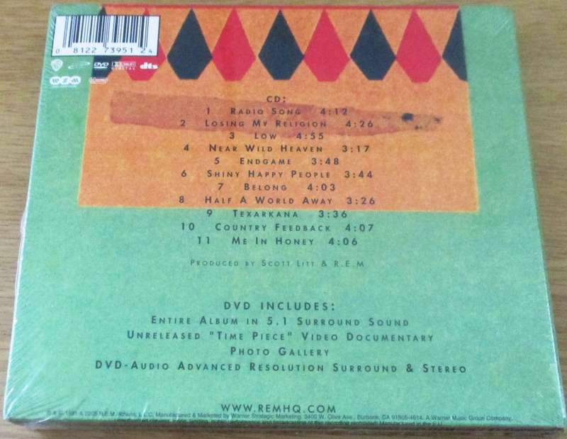 R.E.M. Out of Time European CD + DVD Audio Digipak