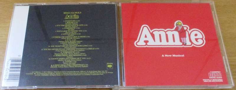 SOUNDTRACK: ANNIE O.S.T. CD [Shelf V Box 5]
