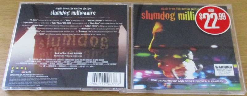 SOUNDTRACK: SLUMDOG MILLIONAIRE O.S.T. CD [Shelf V Box 6]