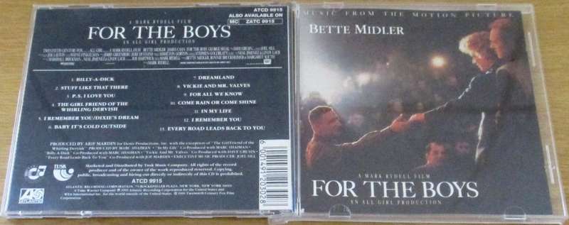 SOUNDTRACK: FOR THE BOYS O.S.T. CD [Shelf V Box 6]