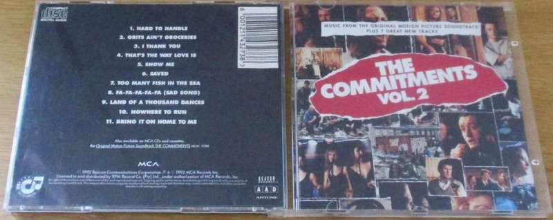 SOUNDTRACK: THE COMMITMENTS VOL. 2  O.S.T. CD [Shelf V Box 6]