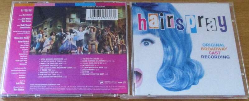 SOUNDTRACK: HAIRSPRAY ORIGINAL BROADWAY CAST RECORDING O.S.T. CD [Shelf V Box 6]