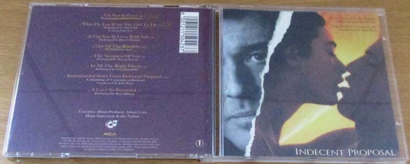 SOUNDTRACK: INDECENT PROPOSAL O.S.T. CD [Shelf V Box 6]