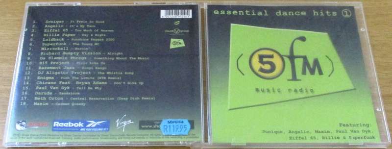 Various 5FM ESSENTIAL DANCE HITS 1 CD  [Shelf G Box 3]