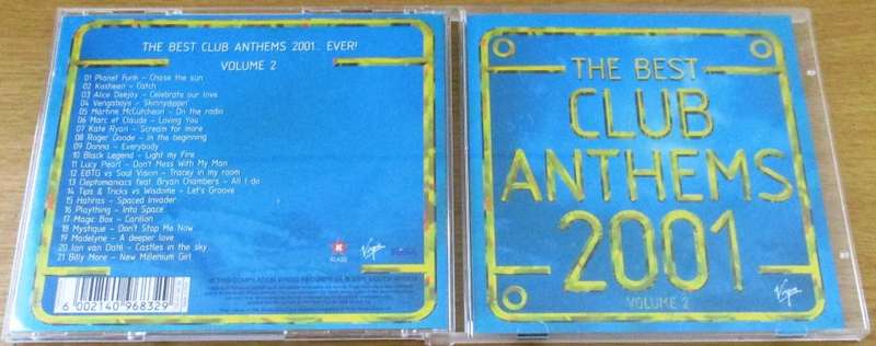 Various THE BEST CLUB ANTHEMS 2001 CD  [Shelf G Box 16]