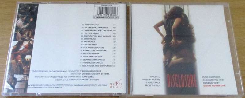SOUNDTRACK: DISCLOSURE O.S.T. CD [Shelf V Box 5]