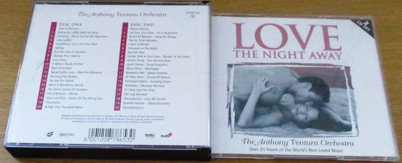 Various LOVE THE NIGHT AWAY THE ANTHONY VENTURA ORCHESTRA POP SONGS [Shelf G Box 22]