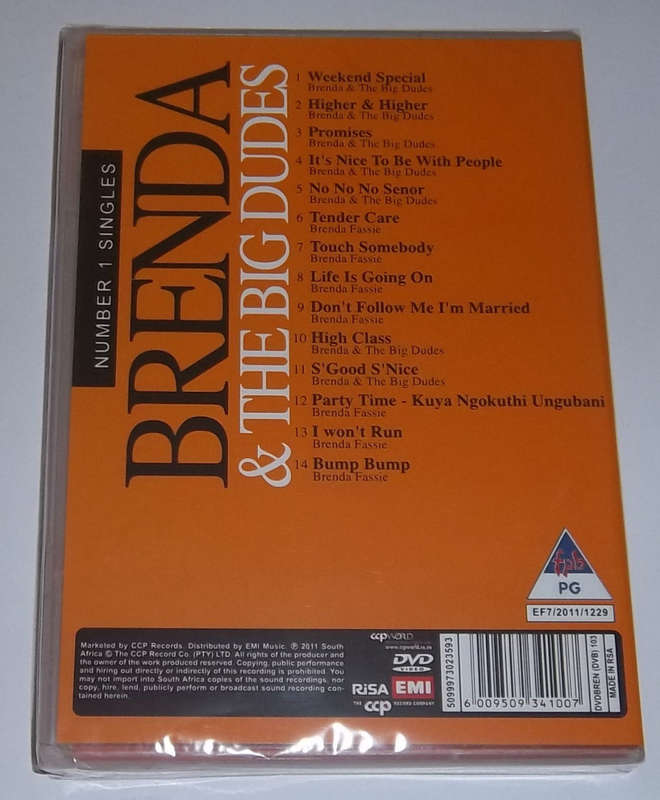 BRENDA and the BIG DUDES No.1 Singles DVD SOUTH AFRICA Cat DVDBREN103
