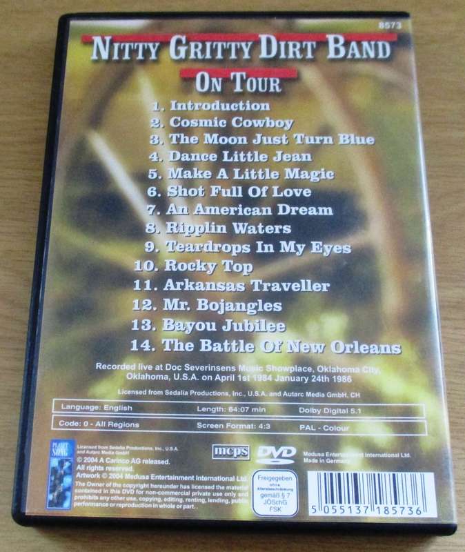 NITTY GRITTY DIRT BAND On Tour DVD