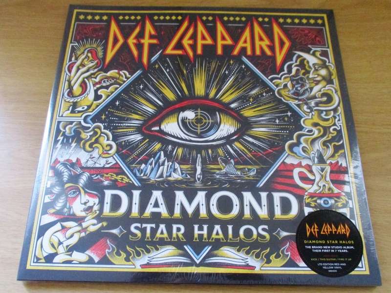 DEF LEPPARD Diamond Star Halos Ltd Edition RED / YELLOW 2XLP VINYL LP RECORD