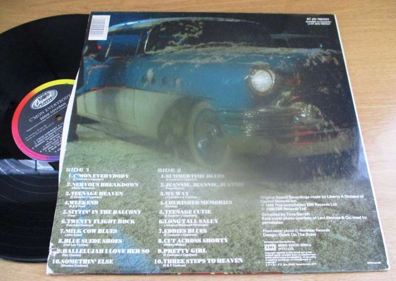 EDDIE COCHRAN C`Mon Everybody 20 classics South African Pressing LP VINYL RECORD
