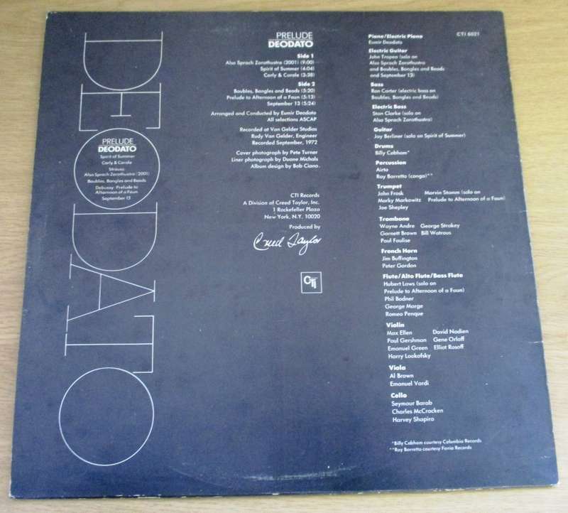 DEODATO Prelude LP VINYL RECORD